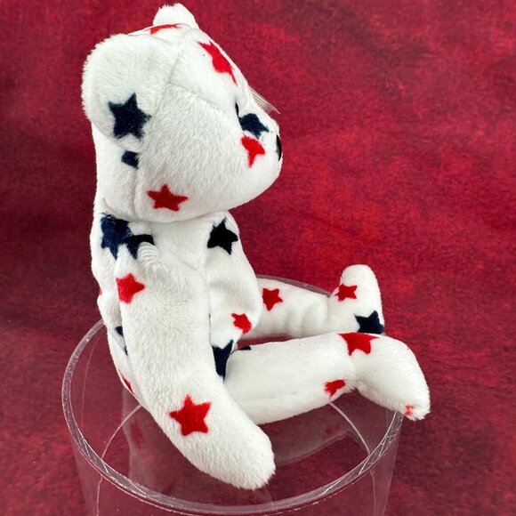 TY BEANIE BABIES BABY "GLORY" PLUSH STUFFED BEAR PATRIOTIC, RARE - Picture 4 of 6